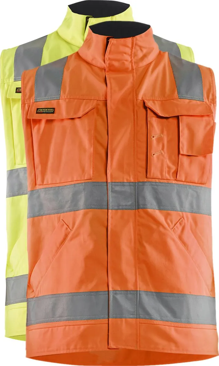 Blåkläder 8505 High Vis Vest / High Vis Vest - 3XL - High Vis Gul/Marineblå