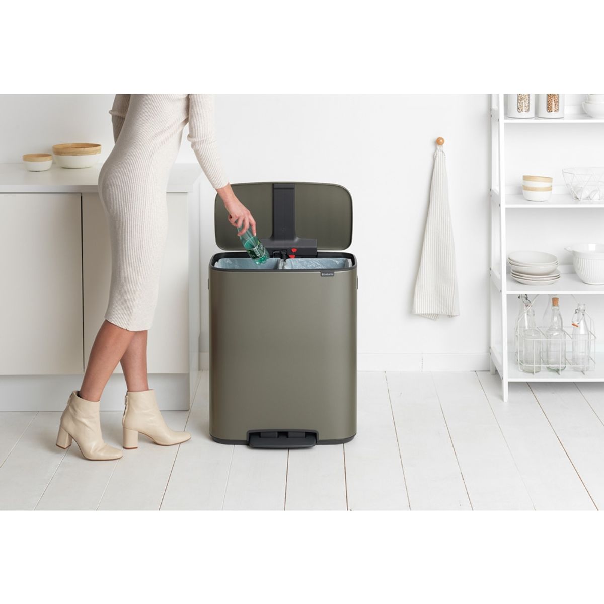 Bo Pedalspand 2 x 30 L.- Platinum - Brabantia