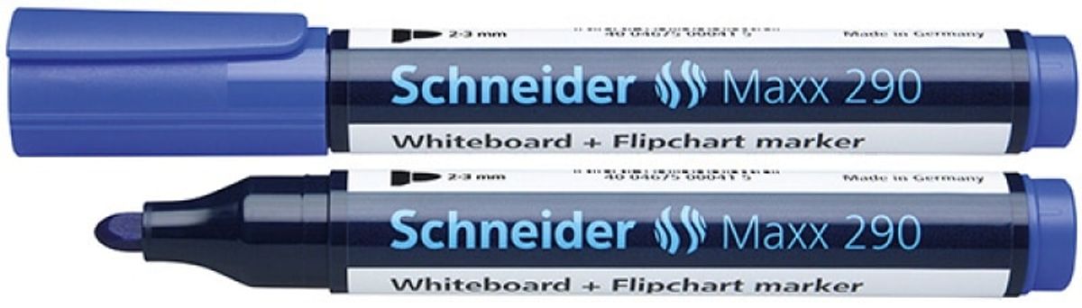 Boardmarker SCHNEIDER Maxx 290, rund, 2-3mm, blå, 10 stk.