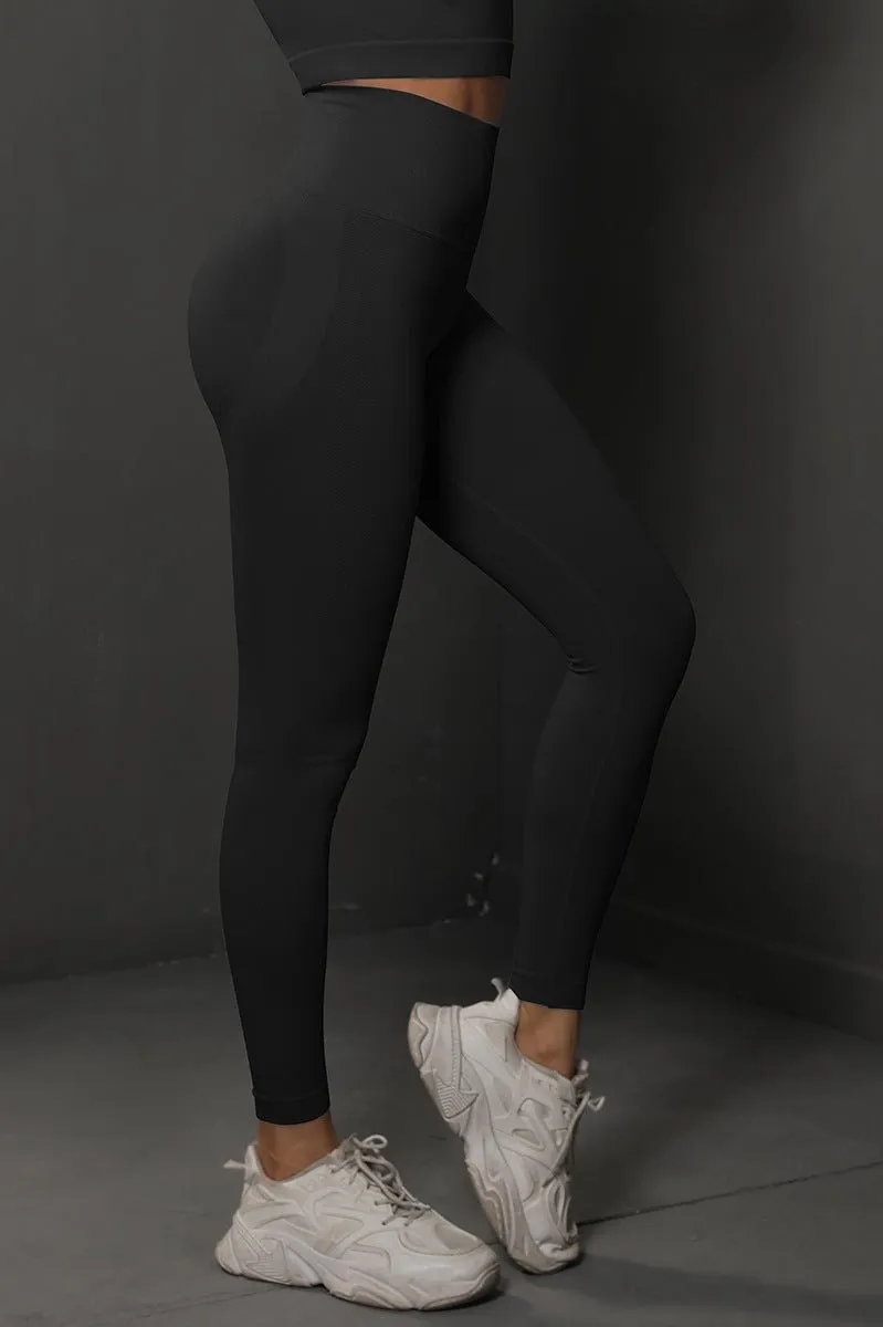 BodyCurve Scrunch Leggings Black - Large / Black