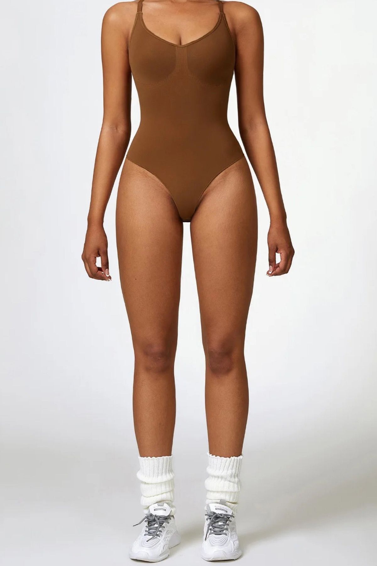 Bodysuit One-Piece med Stropper Chocolate - Large / Chocolate