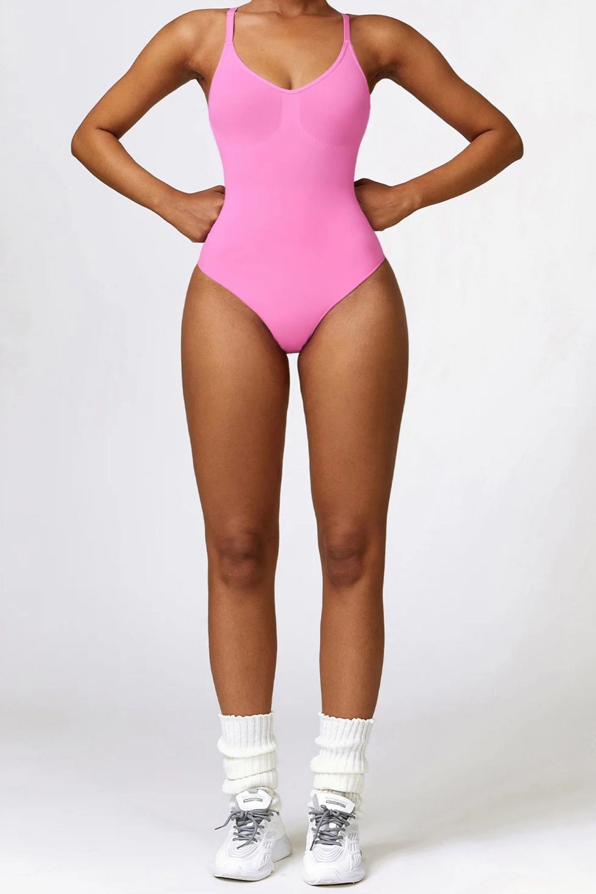 Bodysuit One-Piece med Stropper Pink - Medium / Pink