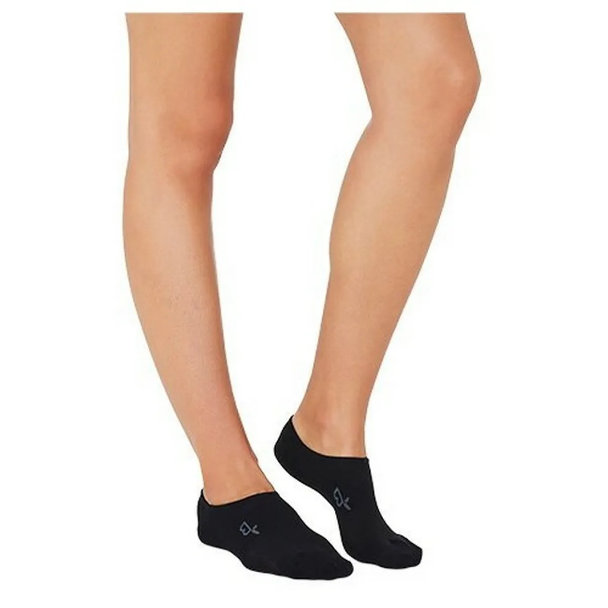 Boody - Bambus Strømper Womens Invisible Active Socks - Black 34-40