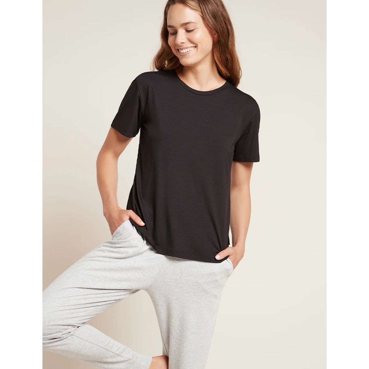 Boody - Boyfriend T-Shirt - Sort