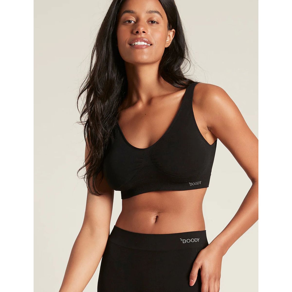 Boody - Padded Shaper Crop BH Bambus Sort