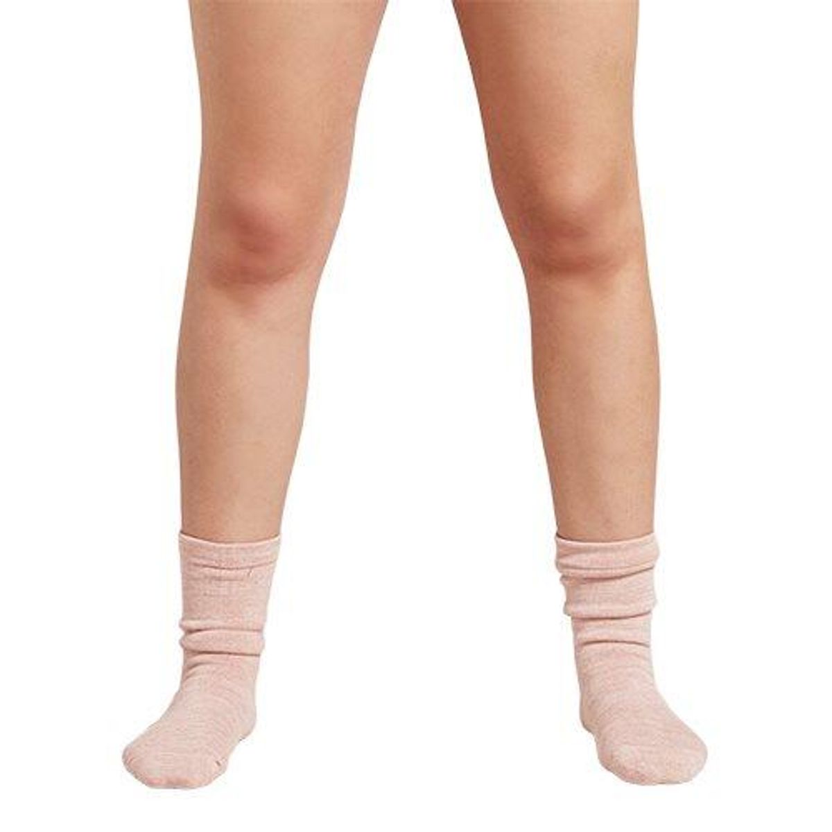 Boody Women´s Chunky Bed Sock Dusty Pink/hvid Space Dye