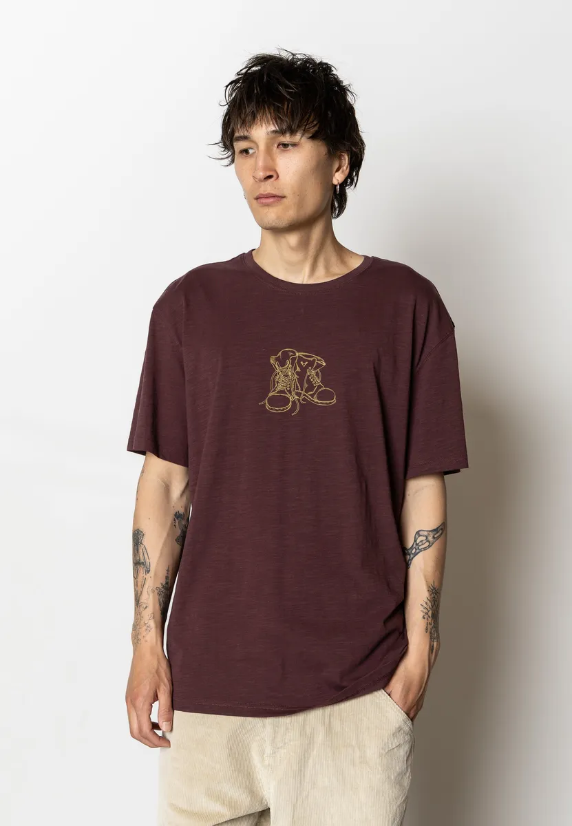 BOOT ORGANIC T-SHIRT - Dark Plum