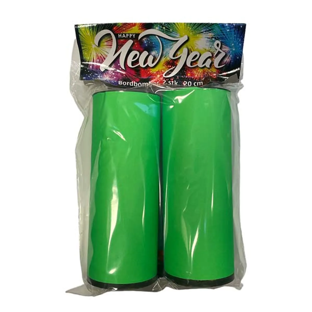 Bordbomber i neon - 20 cm. - 2 stk. (beg...