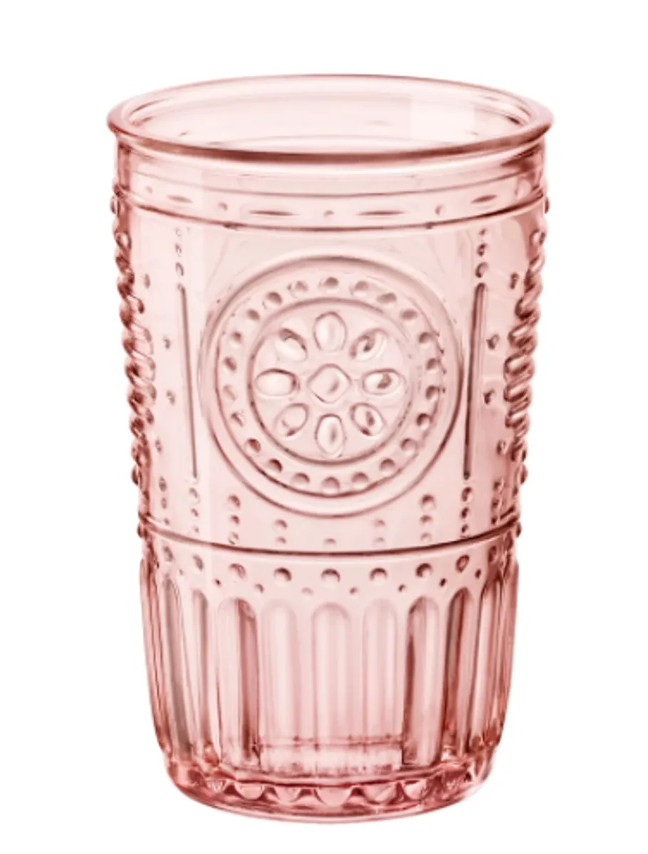 Bormioli Romantic Drikkeglas, Lyserød, 34 Cl