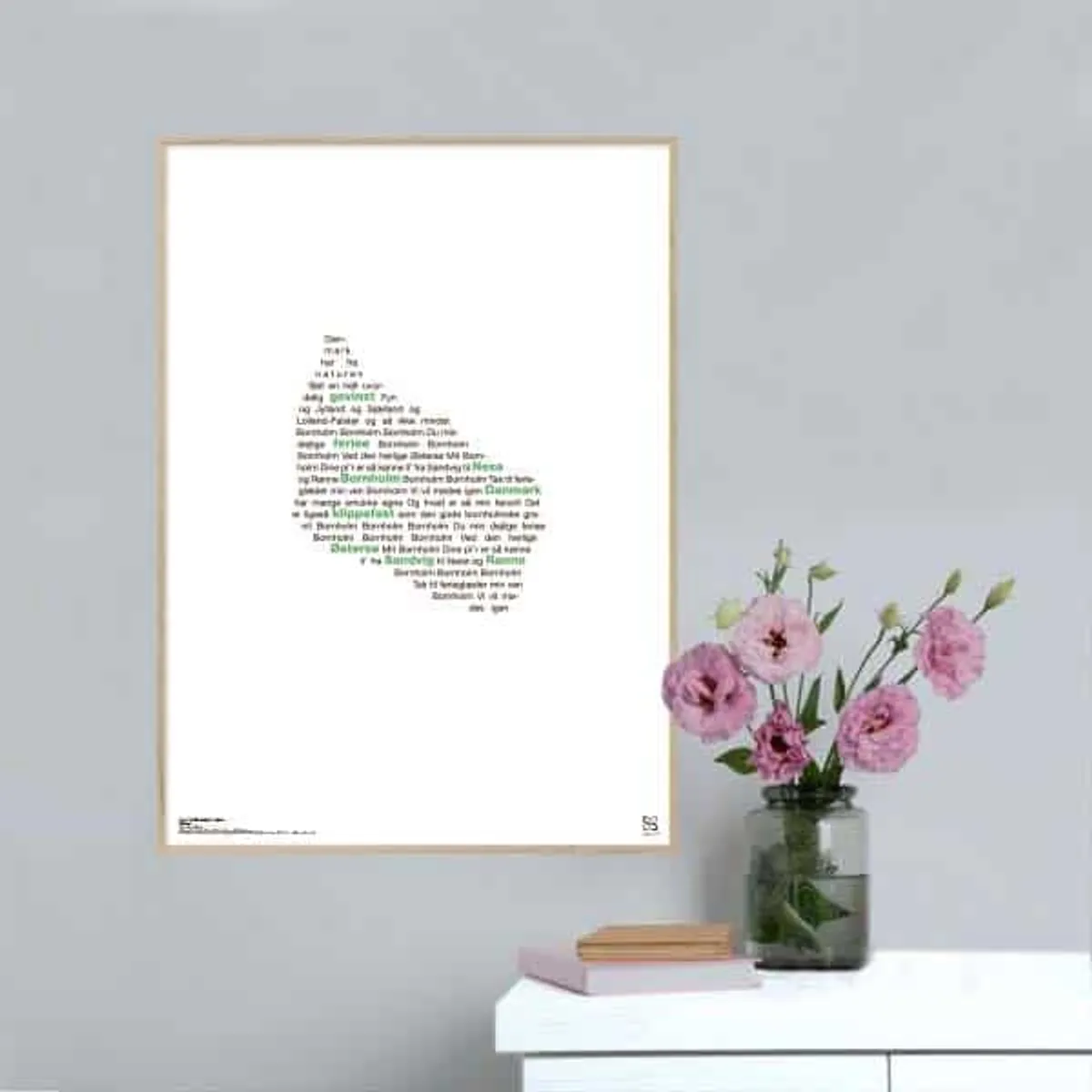 Bornholm Bornholm Bornholm - Ib Mossin - Songshape plakat - 15 x 21 cm / XS / lodret