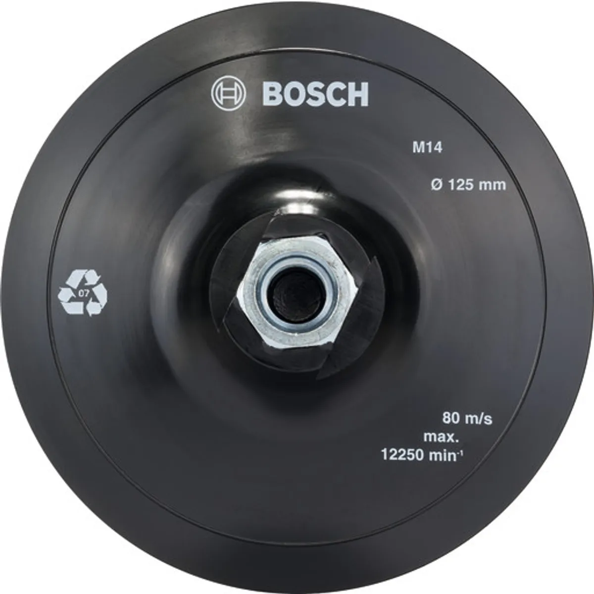 Bosch gummibagskive til GWS, velcro, 125 mm