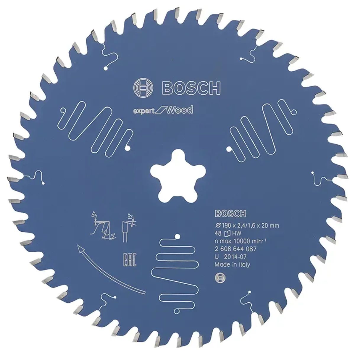 Bosch Rundsavsklinge 190xfastfixx2,4mm 48t Exp Wood - 2608644087