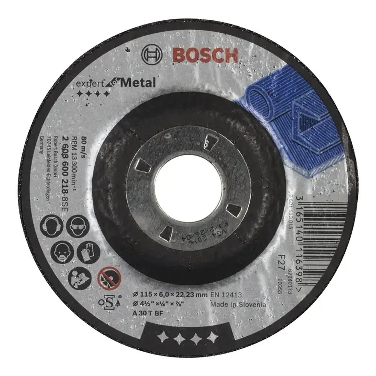 Bosch Skrubskive 115 / 6 Mm Metal - 2608600218