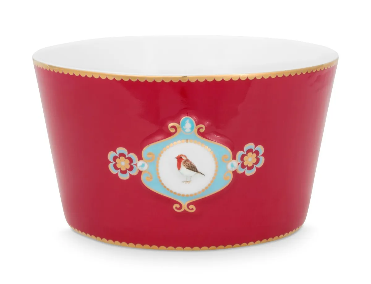 Bowl Love Birds Medallion Red 15cm