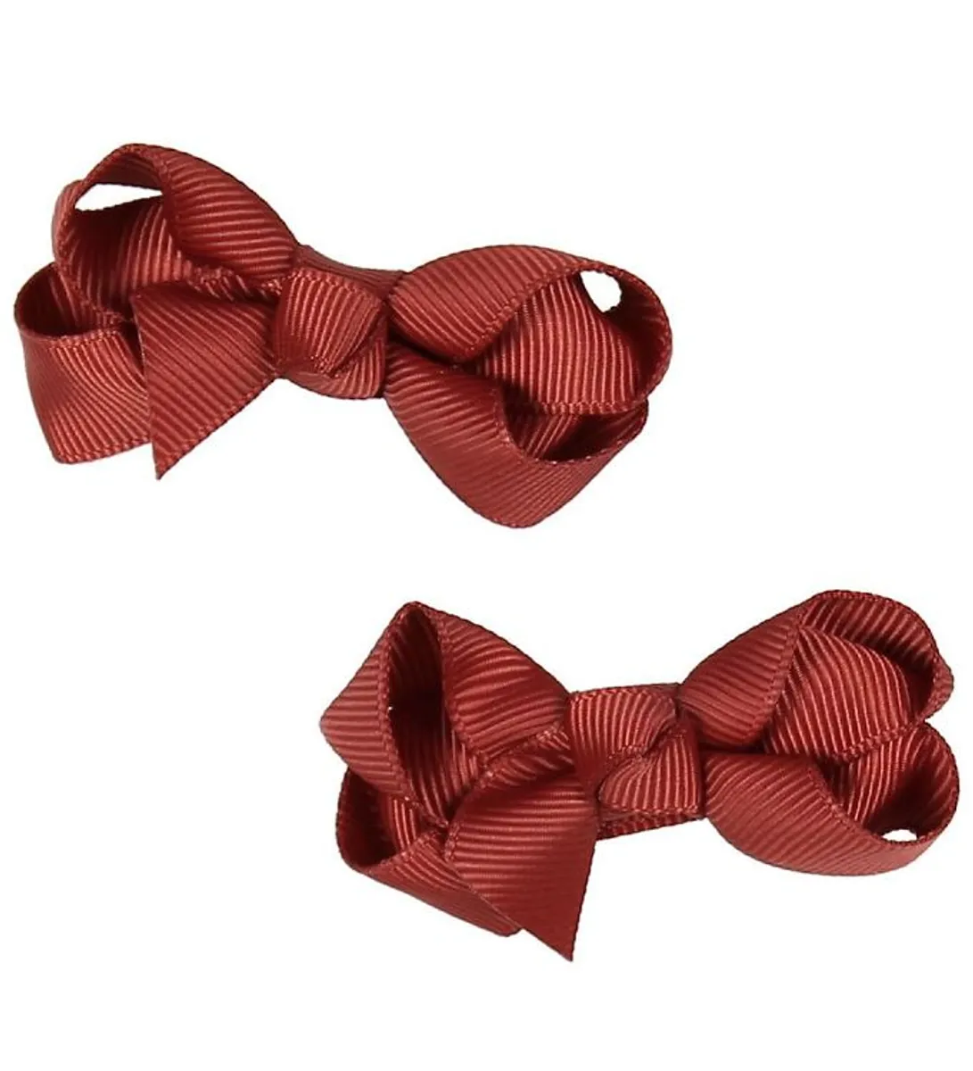 Bows By Stær Hårsløjfer - 2-pak - 6 cm - Rust Rød