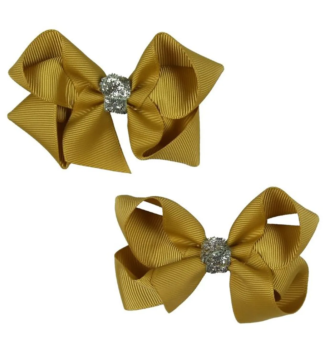 Bows By Stær Hårsløjfer - 2-Pak - 8 cm - Dijon