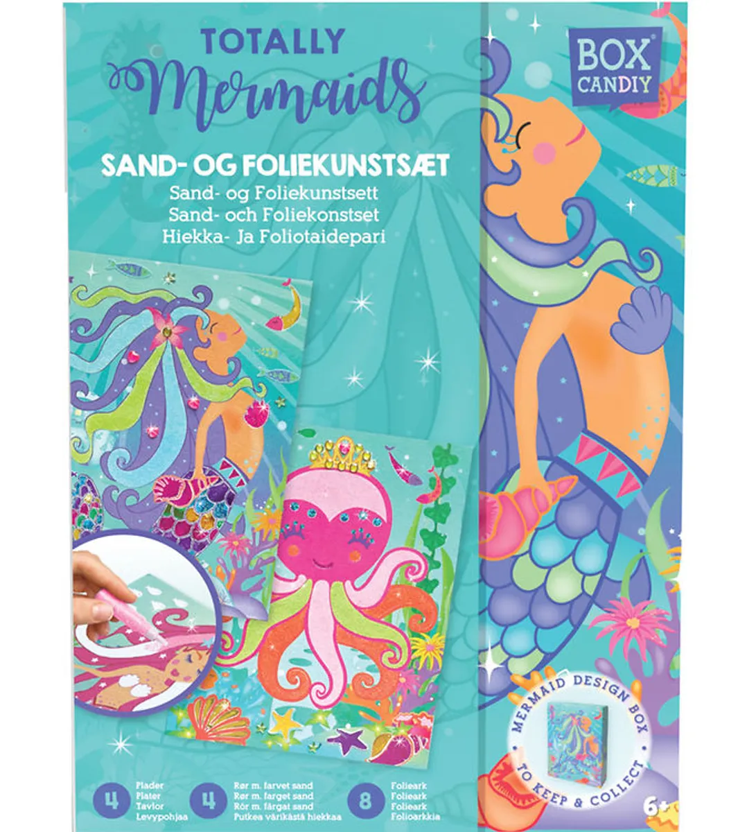 BOX CANDIY Kreasæt - Sand- og Foliekunstsæt - Totally Mermaids