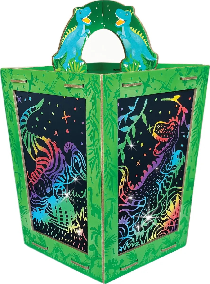 Box Candiy - Scratch Art Lantern - Totally Twilight Dinosaur - (bc-1936)