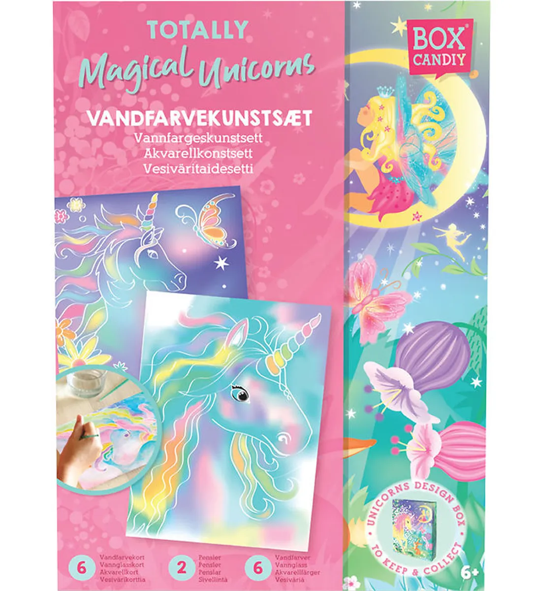 BOX CANDIY Vandfarve-sæt - Totally Magical Unicorns