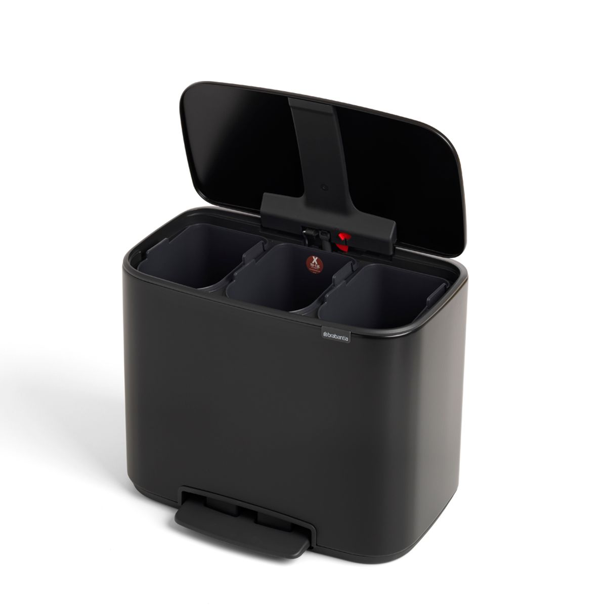 Brabantia Bo Pedalspand 3x11 liter-Matt Black