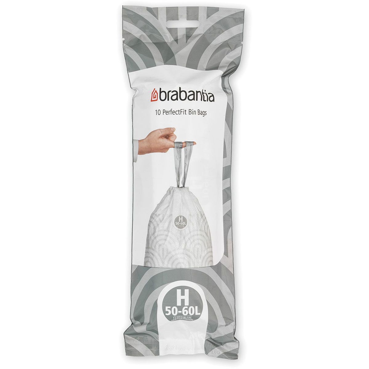 Brabantia PerfectFit affaldsposer Plastik hvid 50-60 l 10 stk