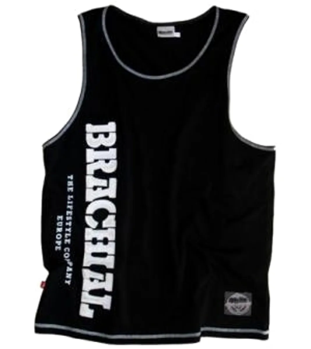 Brachial Tank Top "Push" Sort/Hvid (S)