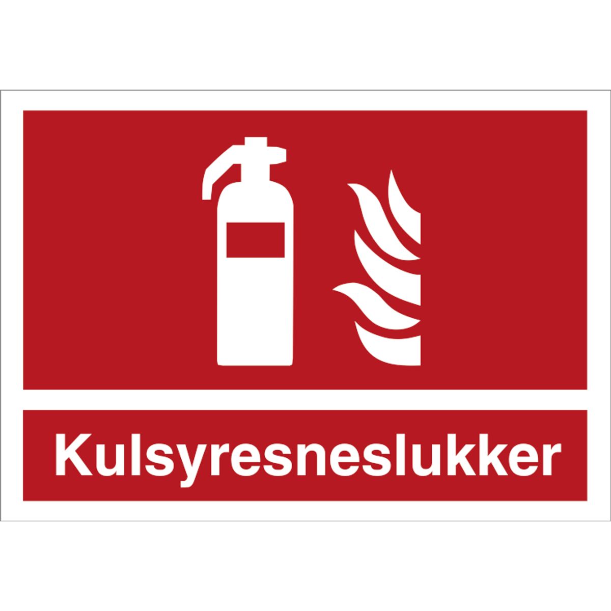 Brandskilt - Kulsyresneslukker - Plast - 148 x 210 mm (A5)