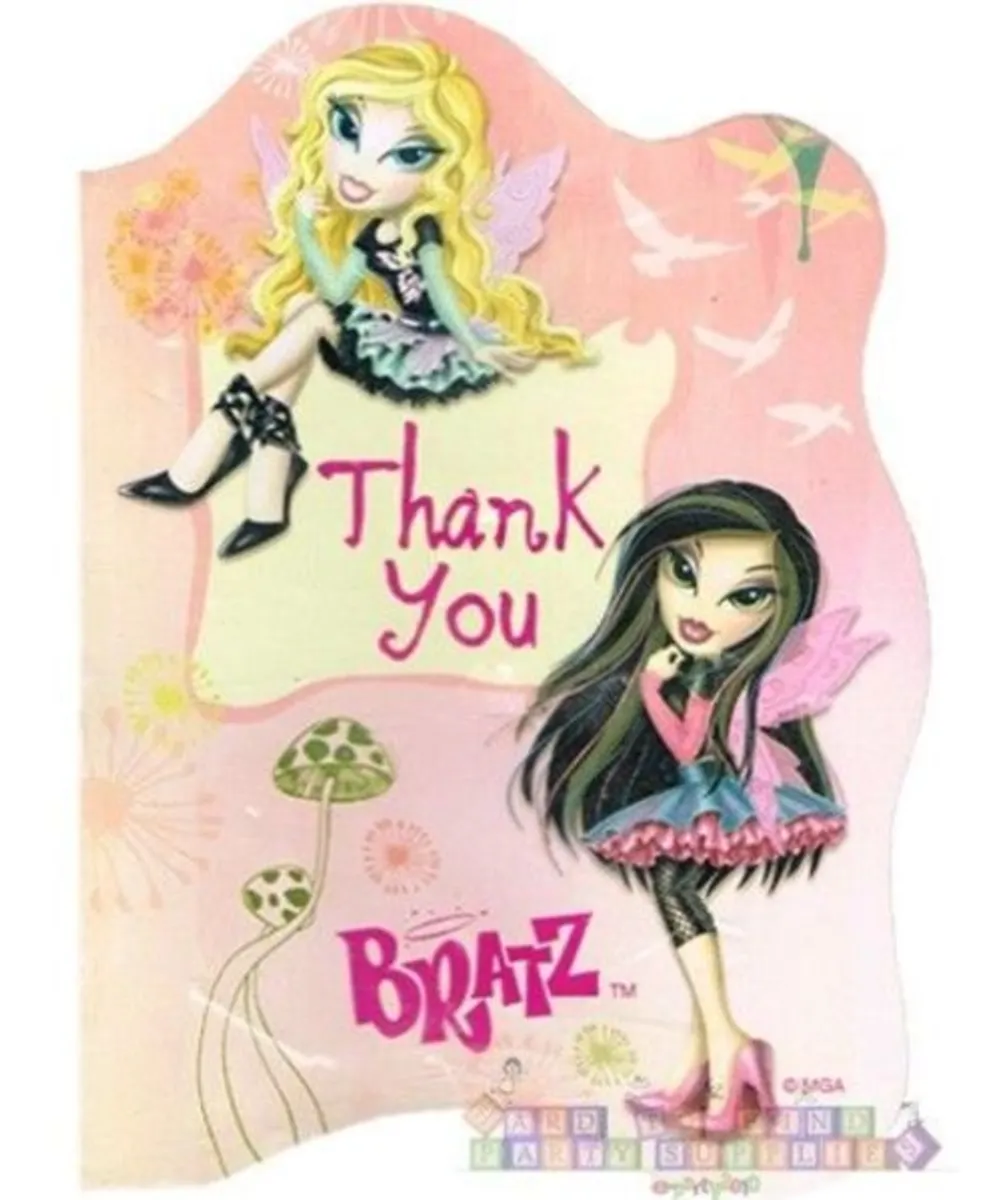 BRATZ - Fashion Pixiez Thank You Notes with Envelopes - Birthday Party