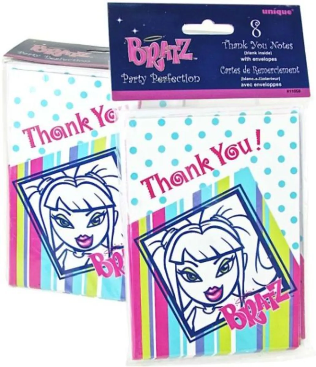 BRATZ - Party! 'Thank You Notes2' with Envelopes - Birthday Party