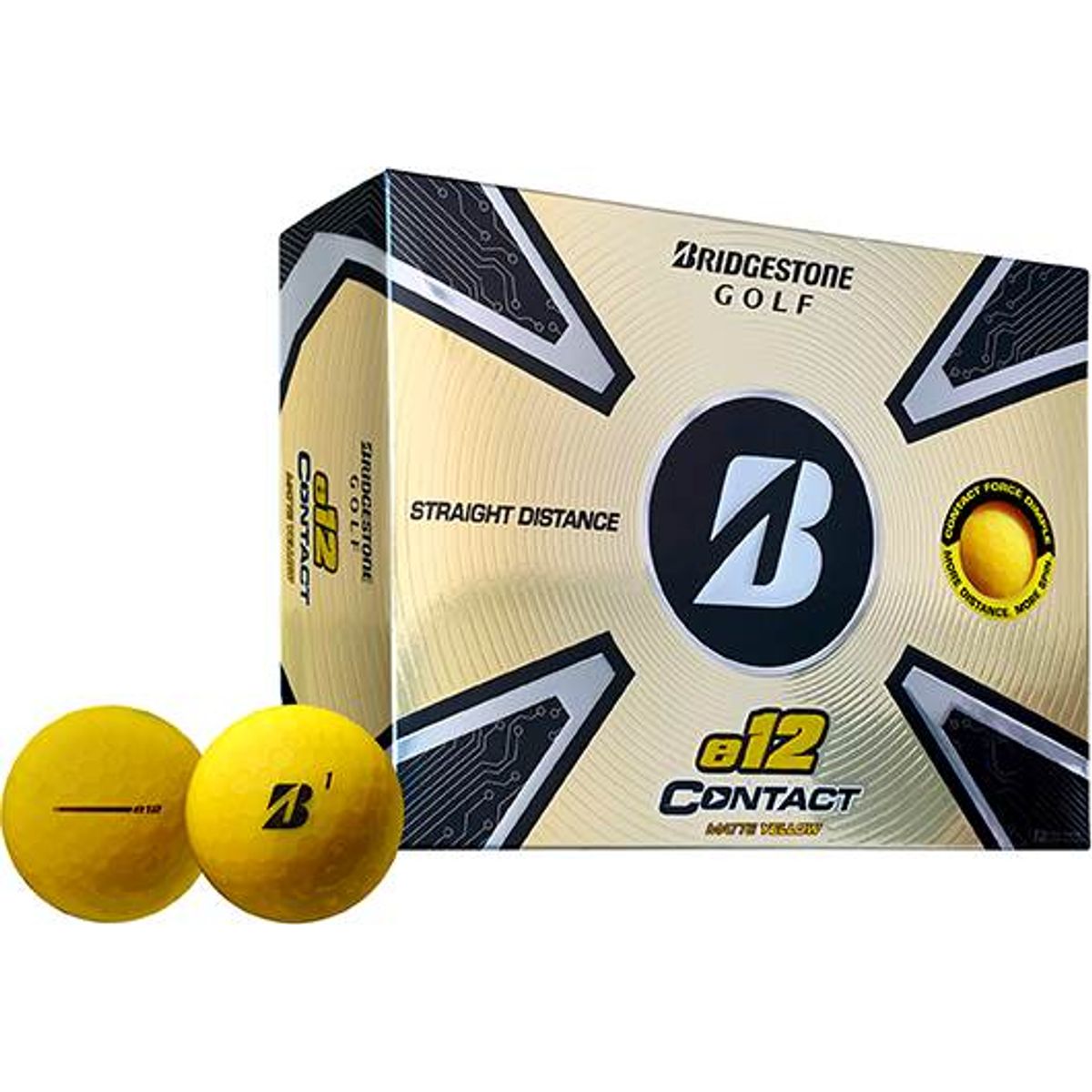 Bridgestone E12 Contact Flexativ Golfbolde - Yellow