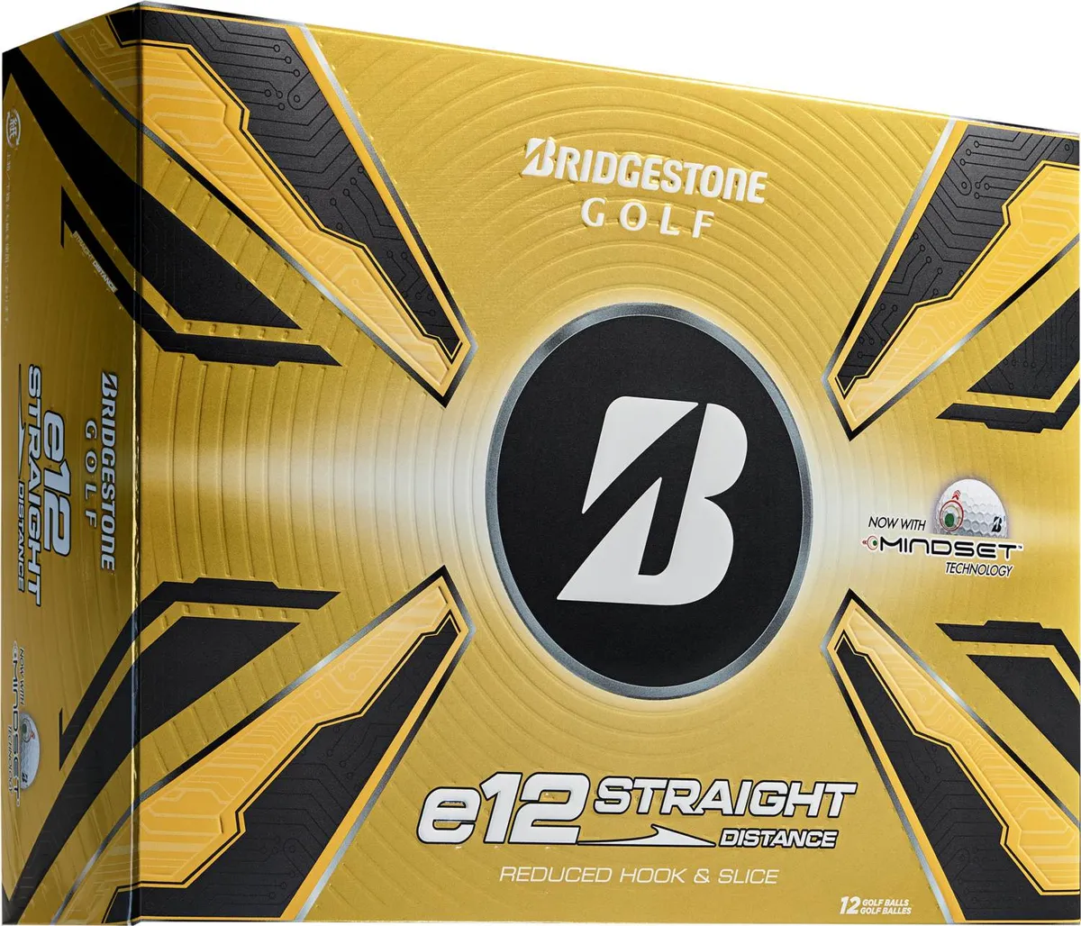 Bridgestone E12 Straight Golfbolde - Hvid