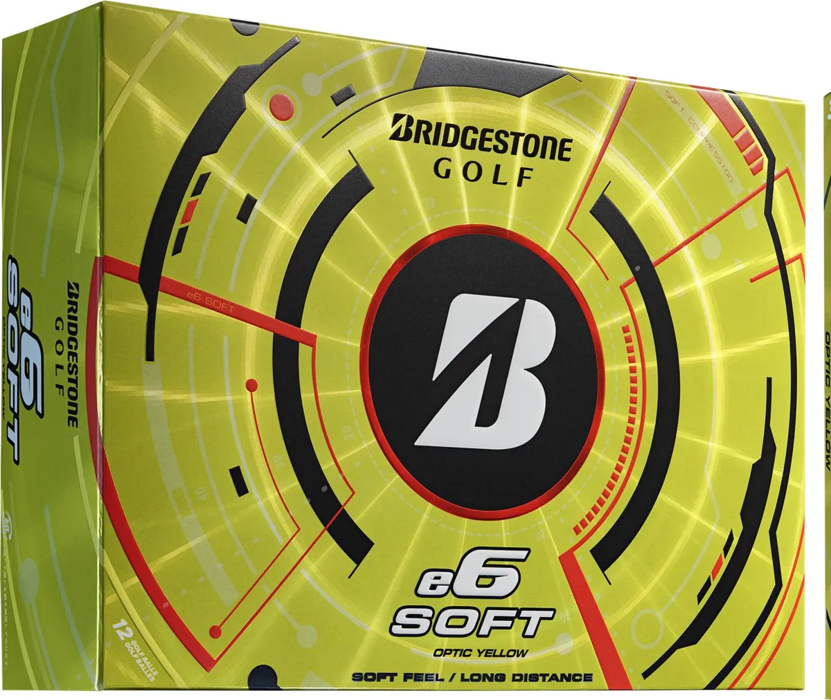 Bridgestone E6 Soft Golfbolde - Gul