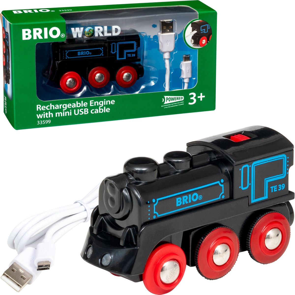 Brio Tog - Elektrisk Med Batteri - Genoplad Med Mini Usb-kabel