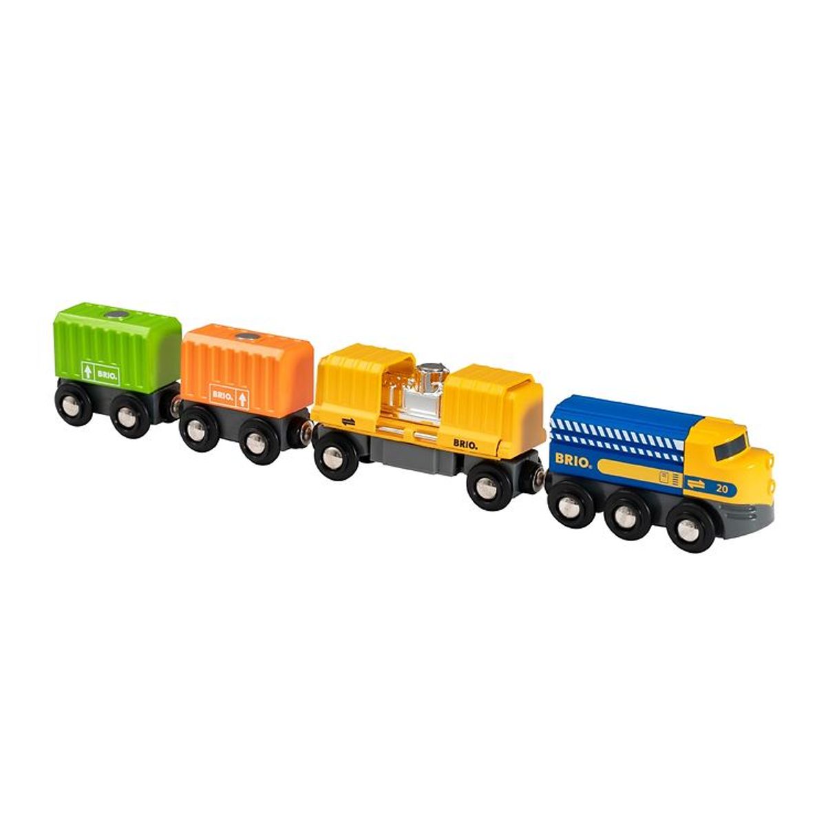 BRIO World Godstog m. 3 Vogne - Multifarvet 33982