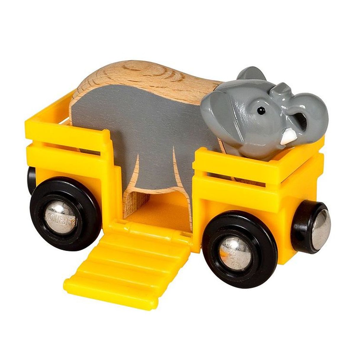 BRIO World Vogn m. Elefant - Gul 33969