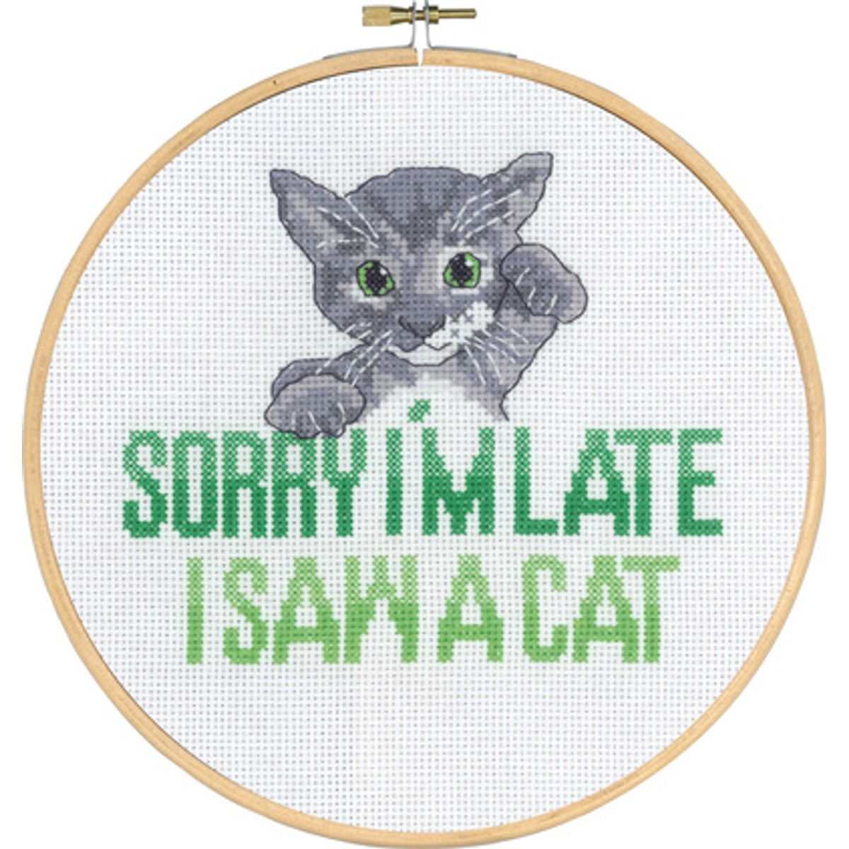 Broderi Kit - Sorry I ´m late Kat