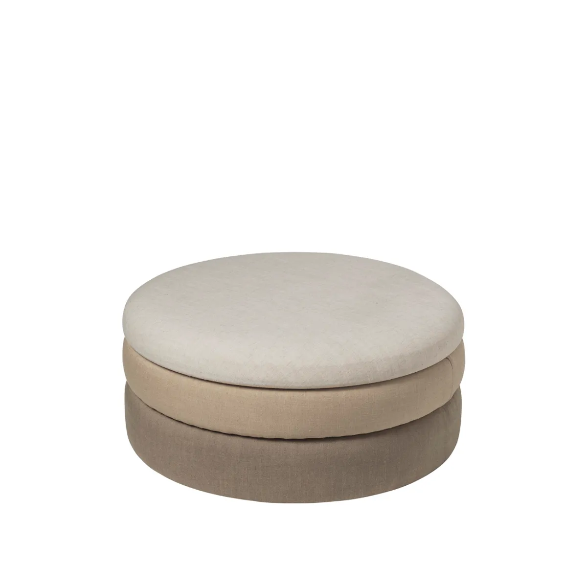 BROSTE COPENHAGEN Pond puf, rund - beige stof (Ø68)