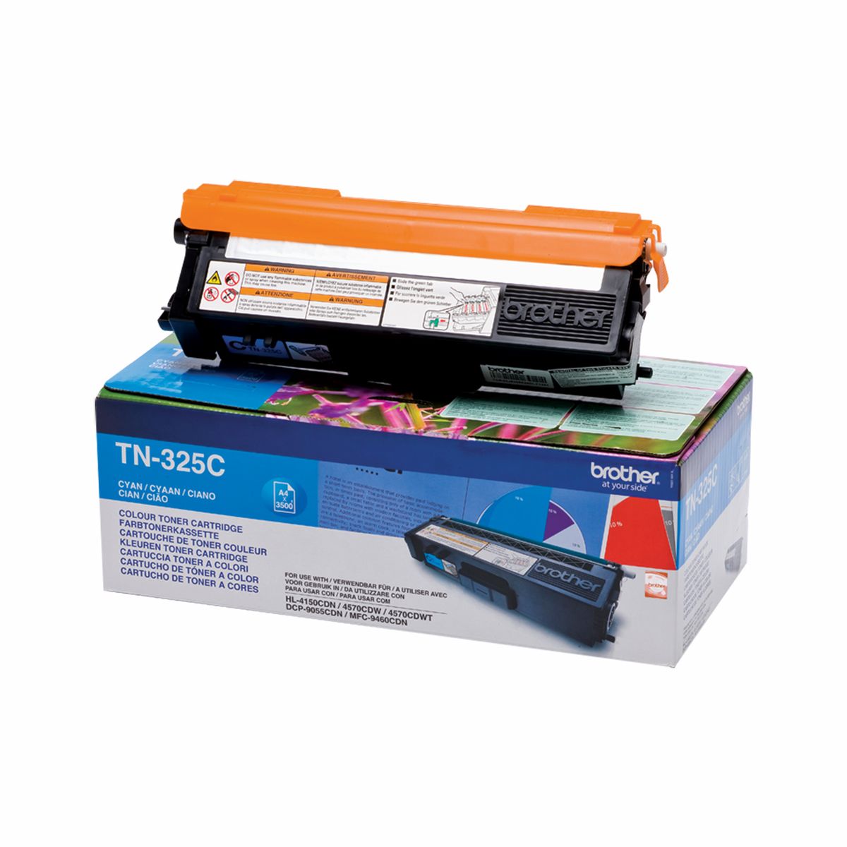 Brother TN 325 C Cyan Lasertoner, Original