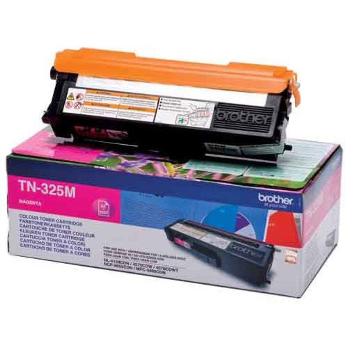 Brother TN-325M Magenta Lasertoner, 3.500 sider