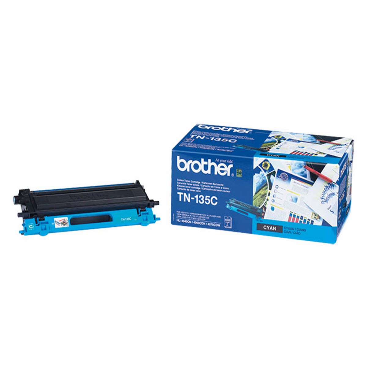 Brother TN135 C Cyan Lasertoner, Original