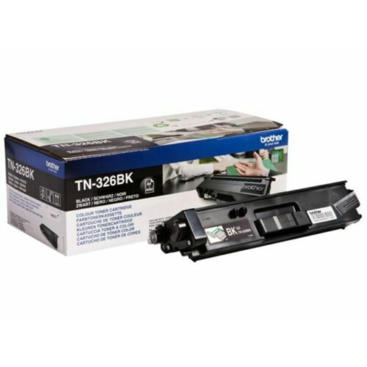 Brother TN326 BK sort Lasertoner, Original