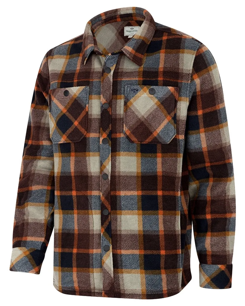 Brucefield Plaid Shacket overshirt, brun/blå tern - M