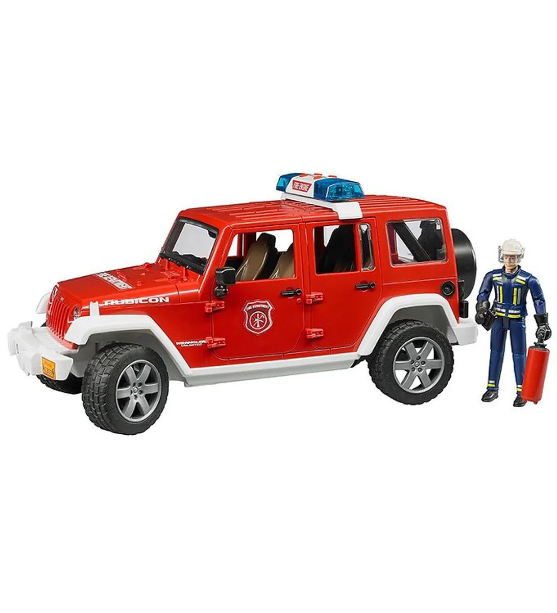 Bruder Bil - Jeep Wrangler Udrykningskøretøj m. Lys/Lyd - 02528