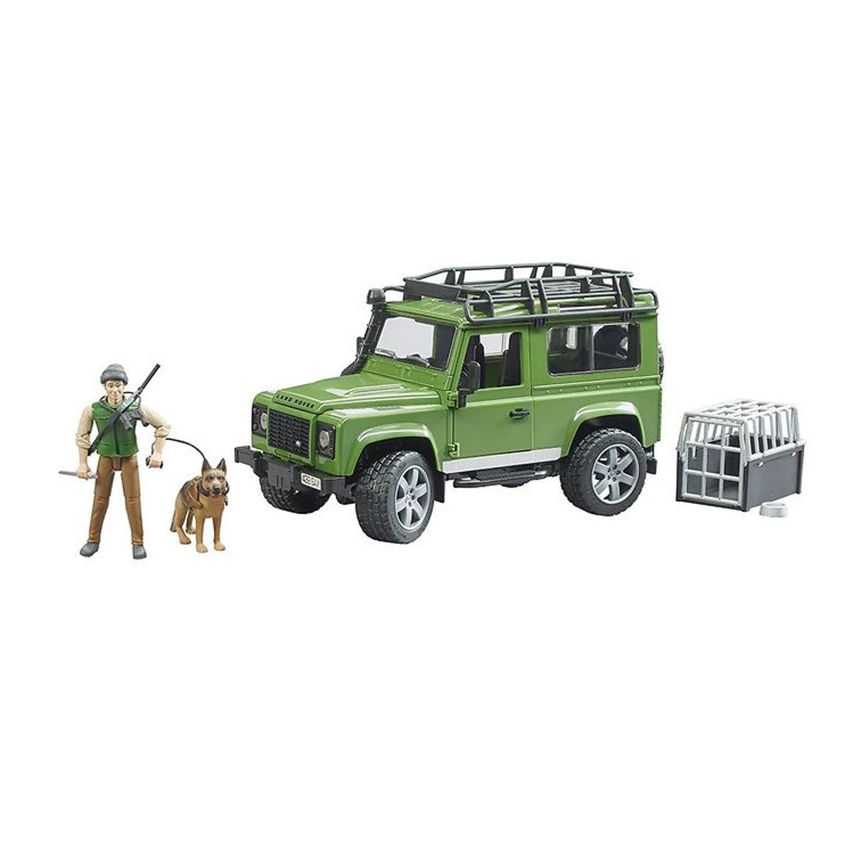 Bruder Bil - Land Rover Defender m. Ranger og Hund - 02587