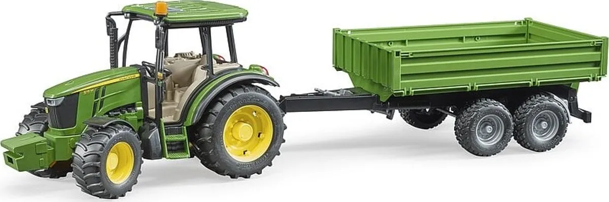 Bruder - John Deere 5115m Legetøjstraktor Med Trailer - Str. 1:16 - 02108