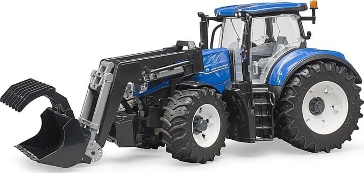 Bruder - New Holland T7.315 Legetøjstraktor Med Frontlæsser - 3121