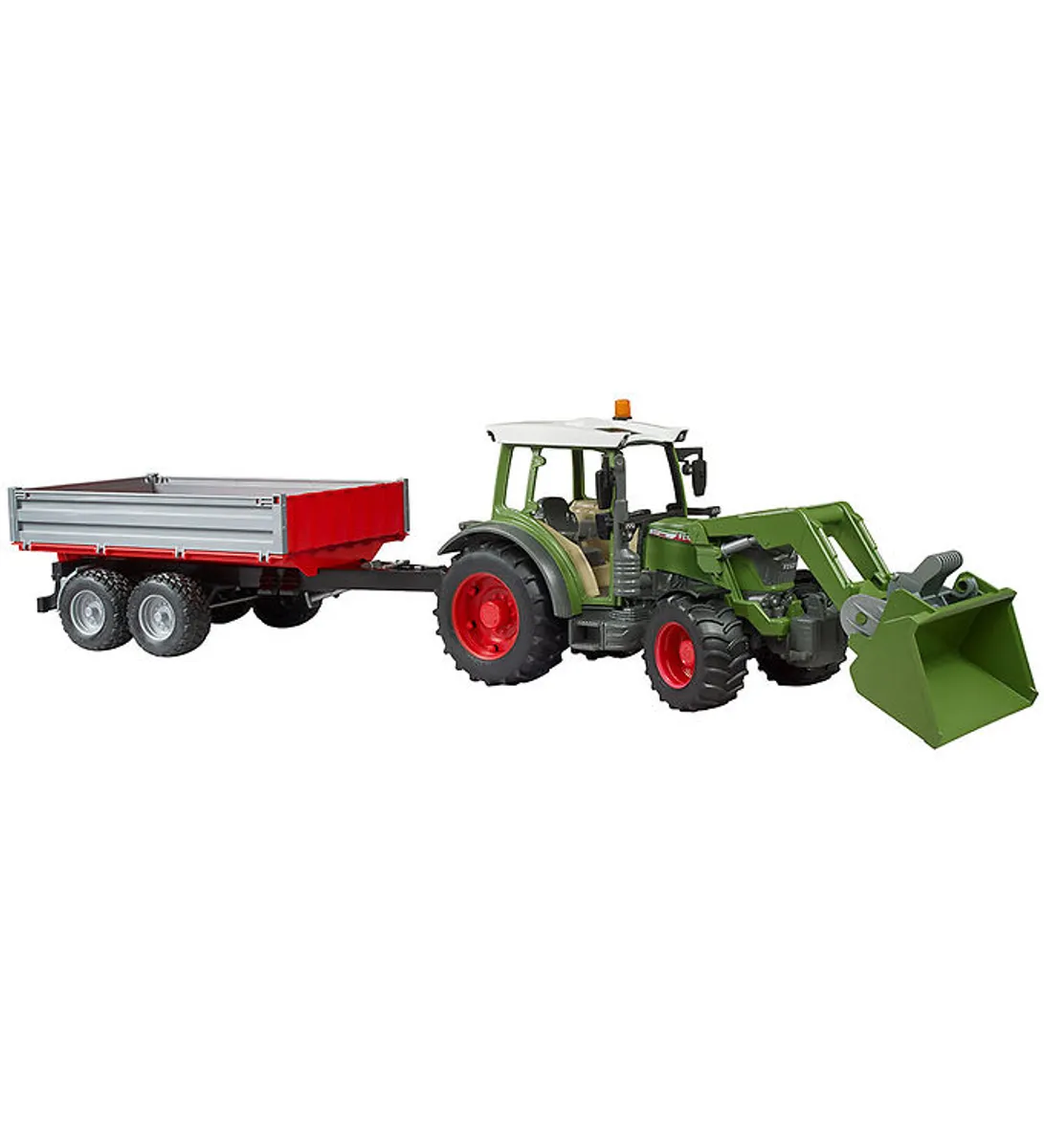 Bruder Traktor - Fendt Vario 211 m. Frontlæsser og Tippelad - 02