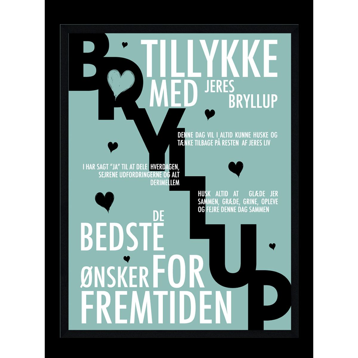 Bryllup plakat - Personlig plakat