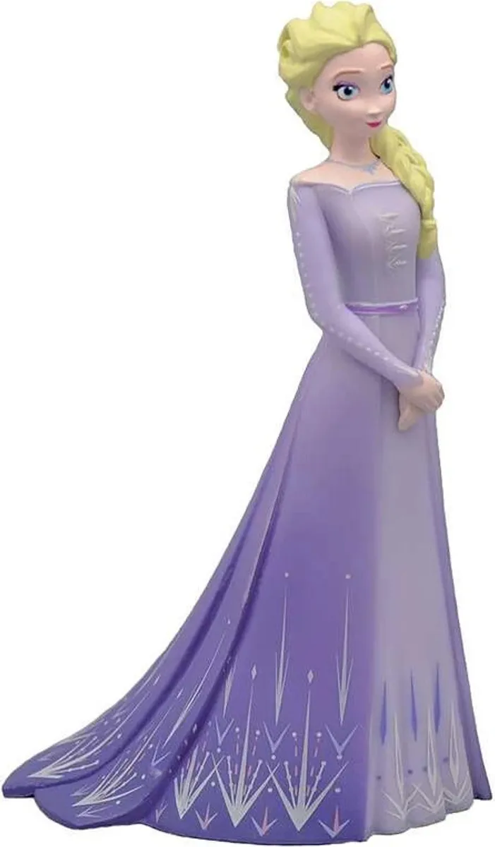 Bullyland - Elsa Figur I Lilla Kjole - Disney - 10 Cm - 13510