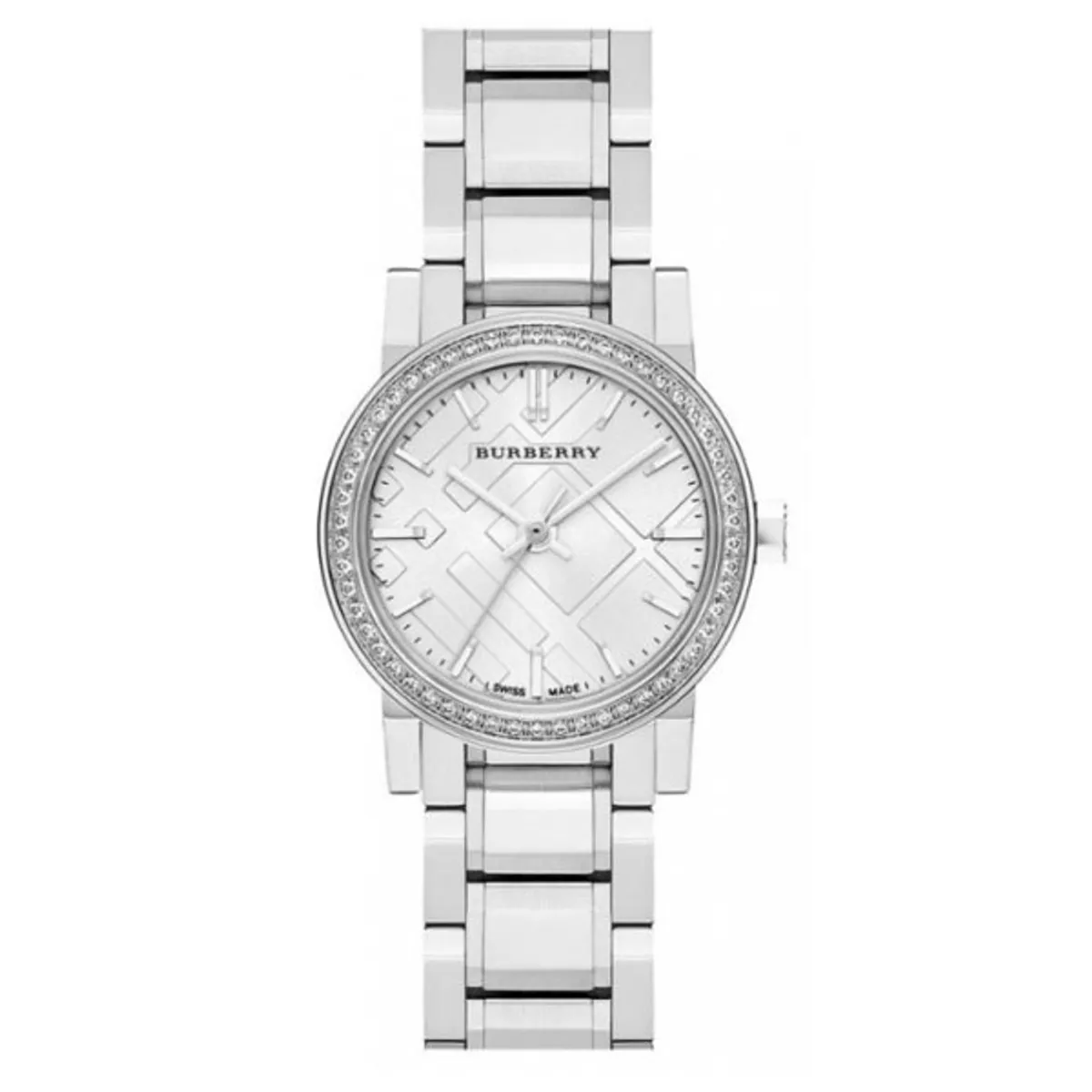 BURBERRY Ladies Silver Diamond Dameur BU9220